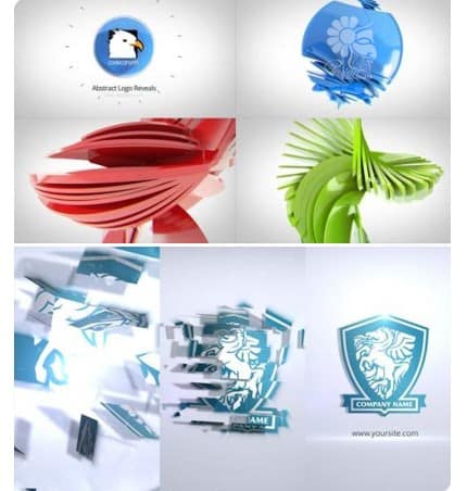 ae videohive crystal parts and abstract logo reveals