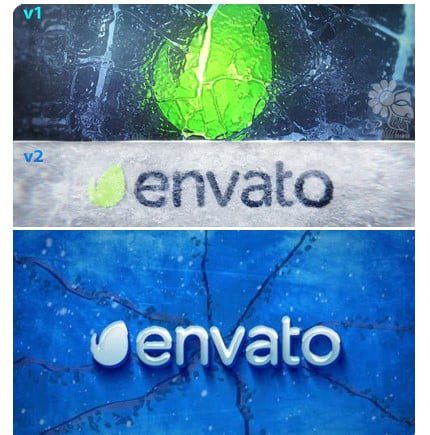 ice cracking logo reveal after effect videohive